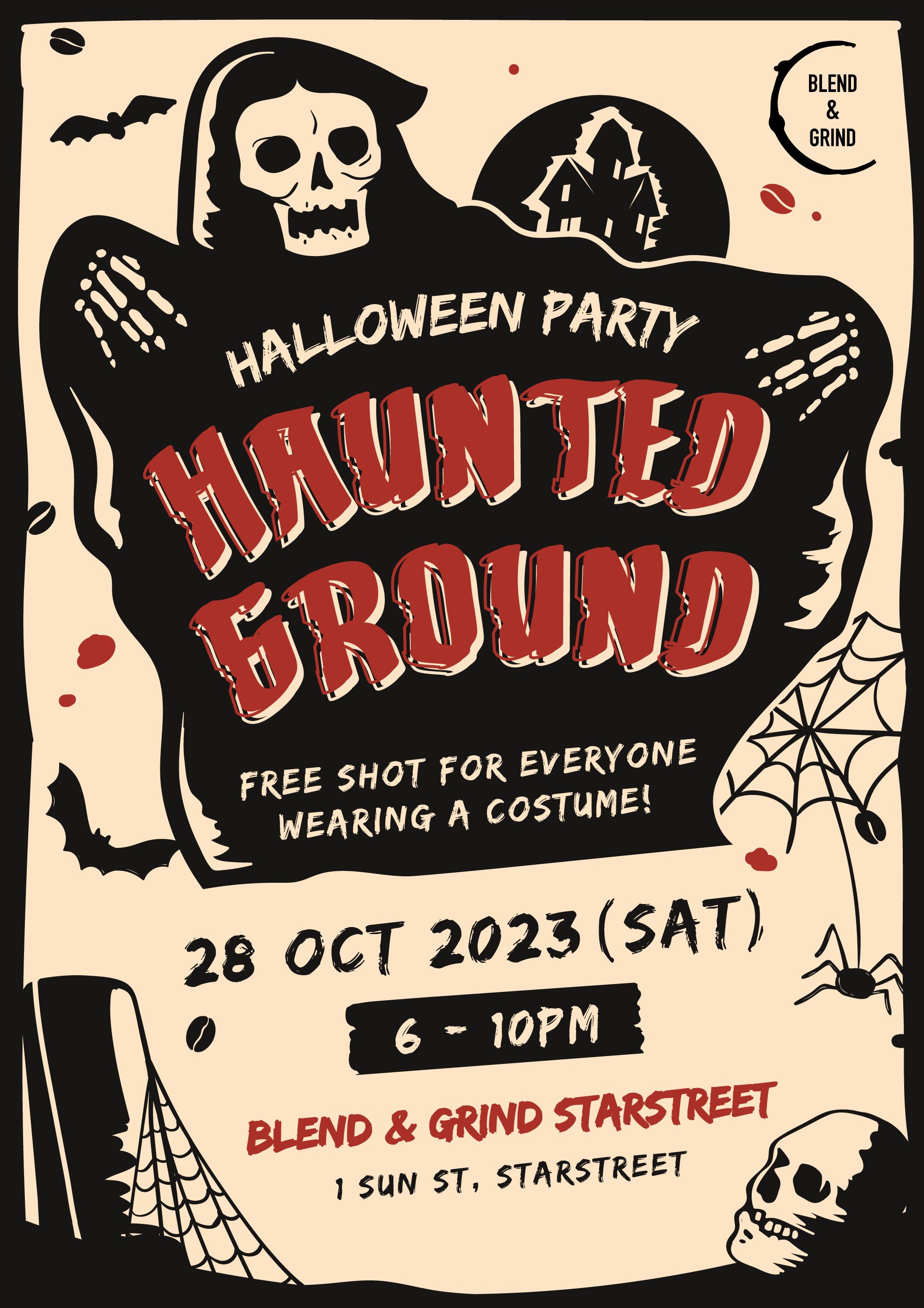 Haunted Grounds: A Blend of Fear and Flavour Halloween Party